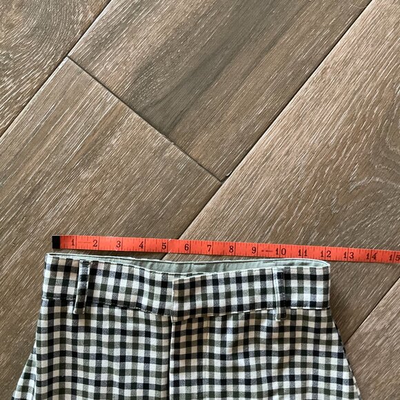 Free People Jules gingham olive green/black high waist, wide leg pants sz 2 - Picture 7 of 13